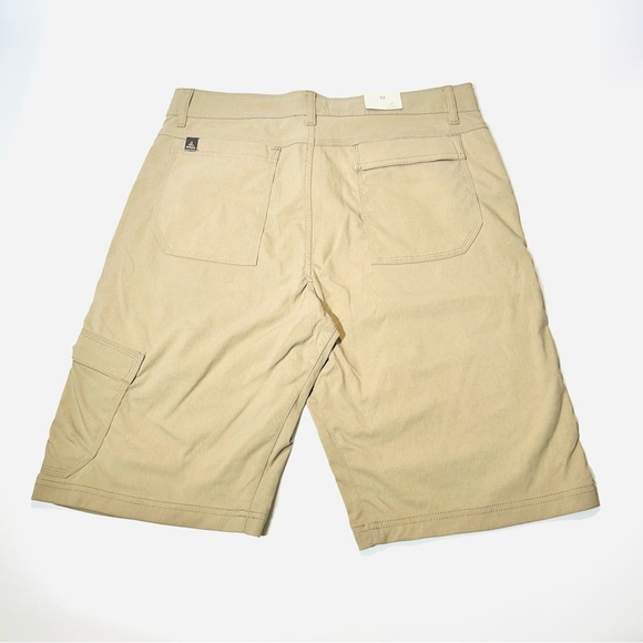 Prana shorts Zion Stretch cargo shorts hiking shorts khaki new men Size M medium - Picture 2 of 14